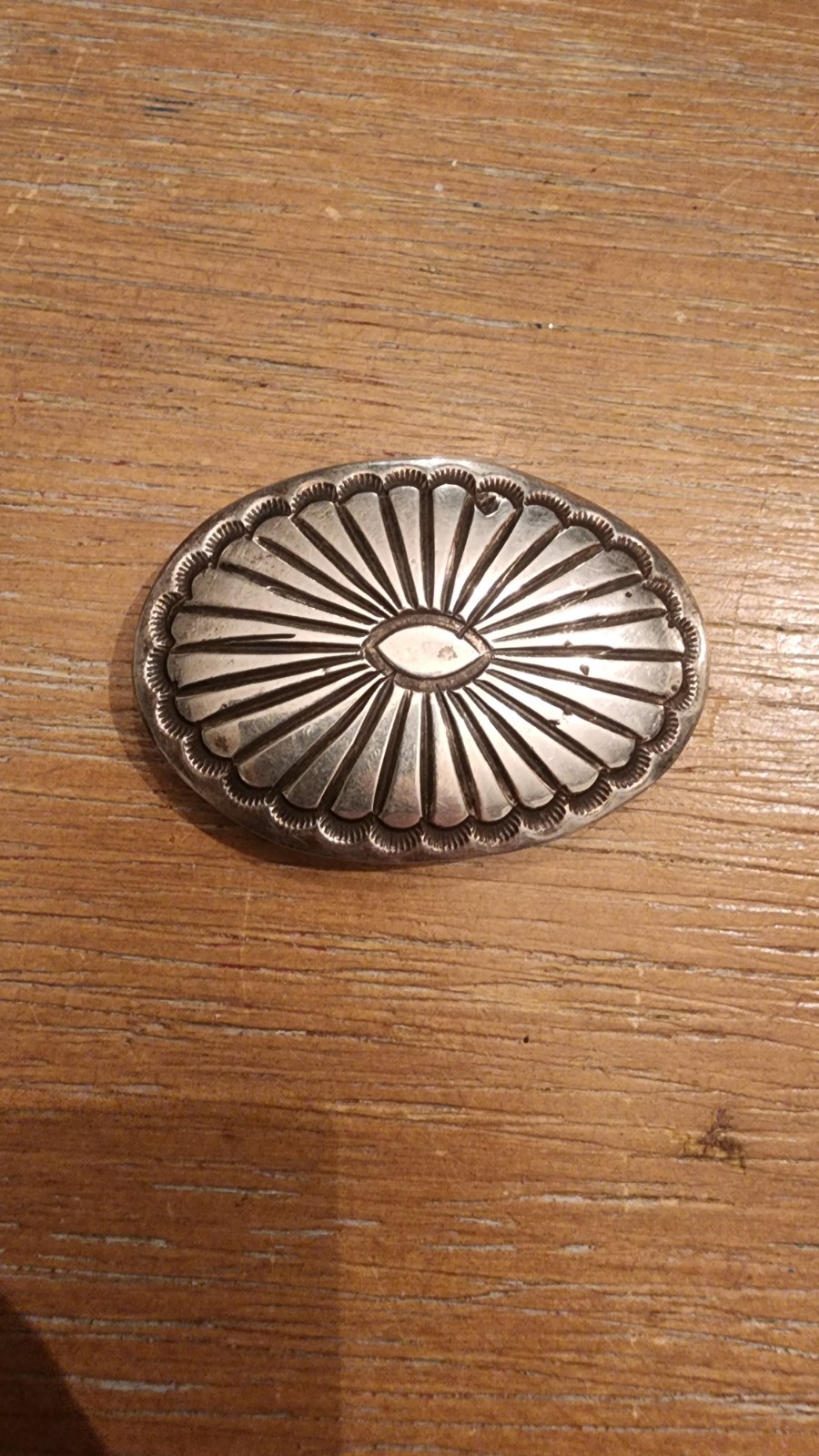 Vintage Native American BB Bernice Bonney 925 Sterling Silver Concho Belt Buckle