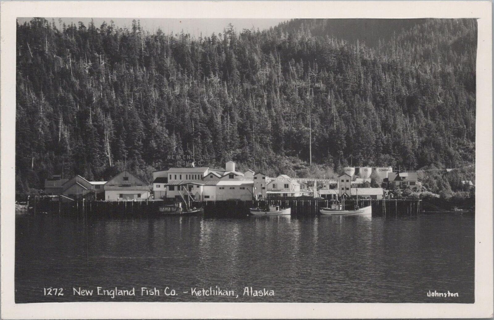 RPPC Postcard New England Fish Co Ketchikan Alaska AK 