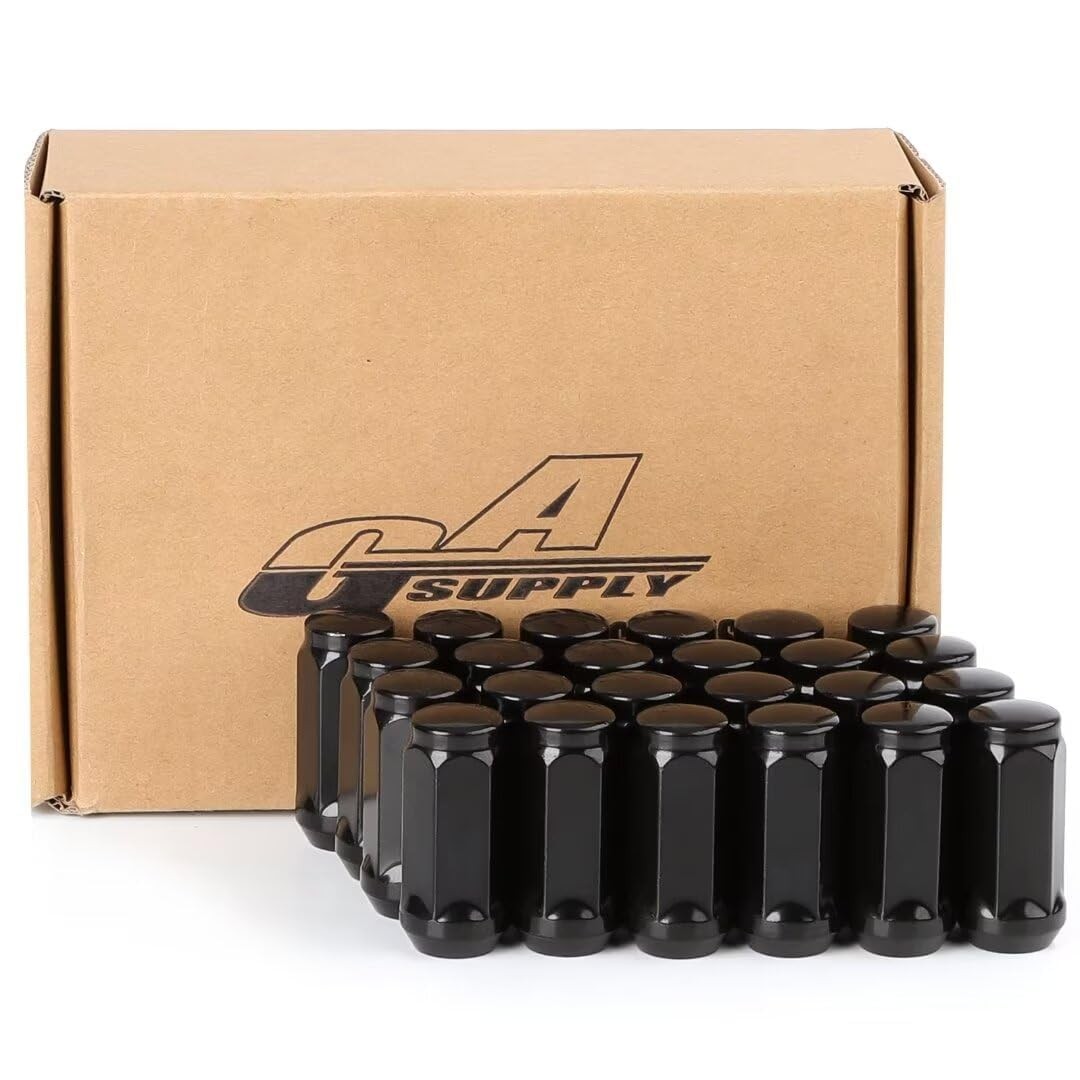GAsupply 14X1.5 Black Lug Nuts, 24pcs 1.9\