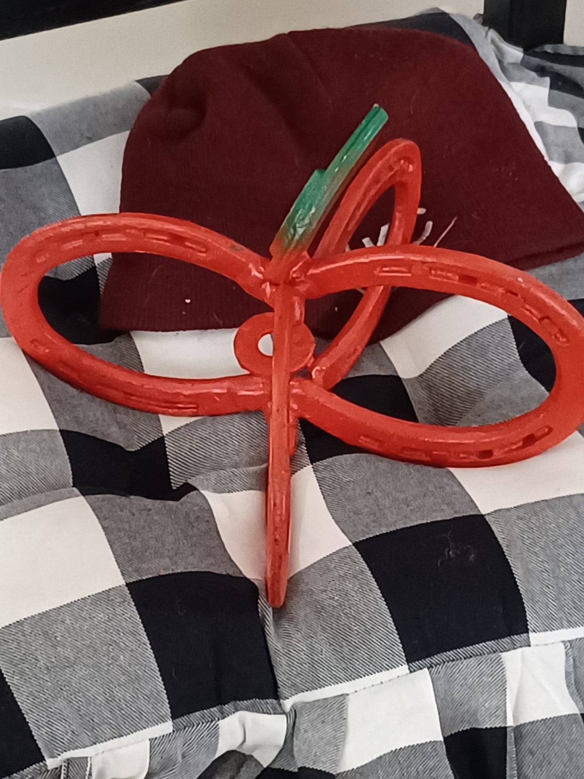 rustic handmade horse shoe pumpkin 
