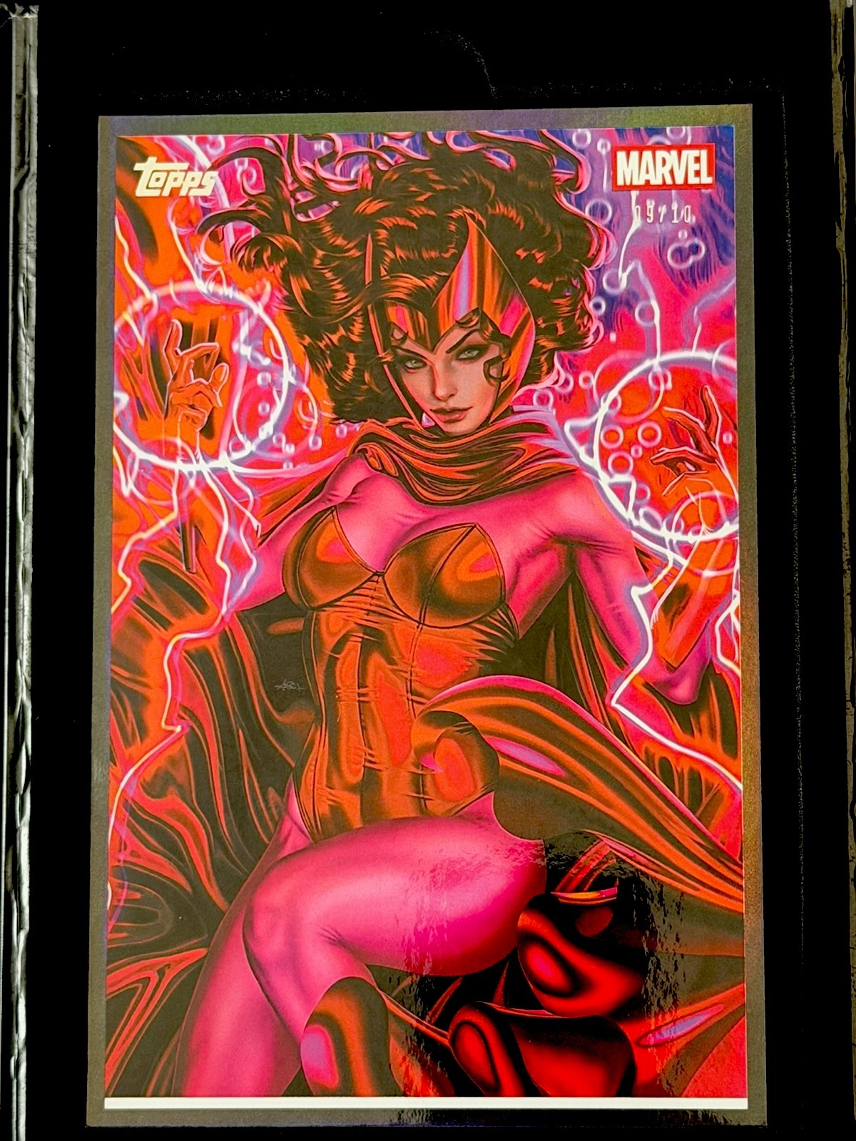 2026 Topps Marvel Vault Scarlet Witch Box Topper Black 09/10 Original Art Card