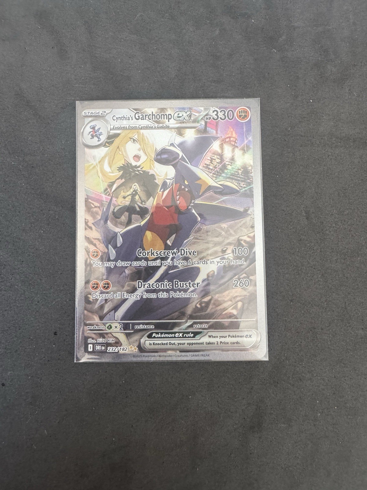 Pokémon TCG Cynthia's Garchomp EX Destined Rivals 232/182