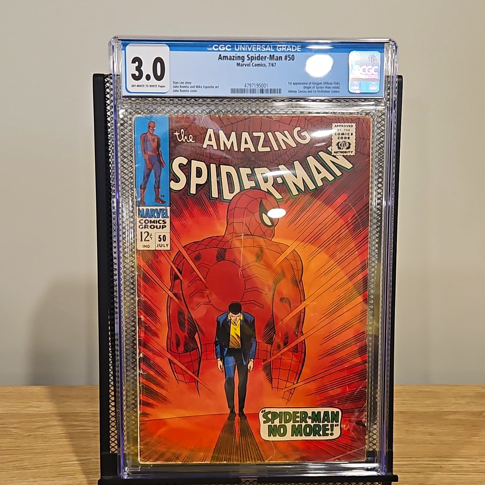 Amazing Spider-Man #50 CGC 3.0 4797195001 First Kingpin Amazing Spider-Man #50 CGC 3.0 4797195001 First Kingpin