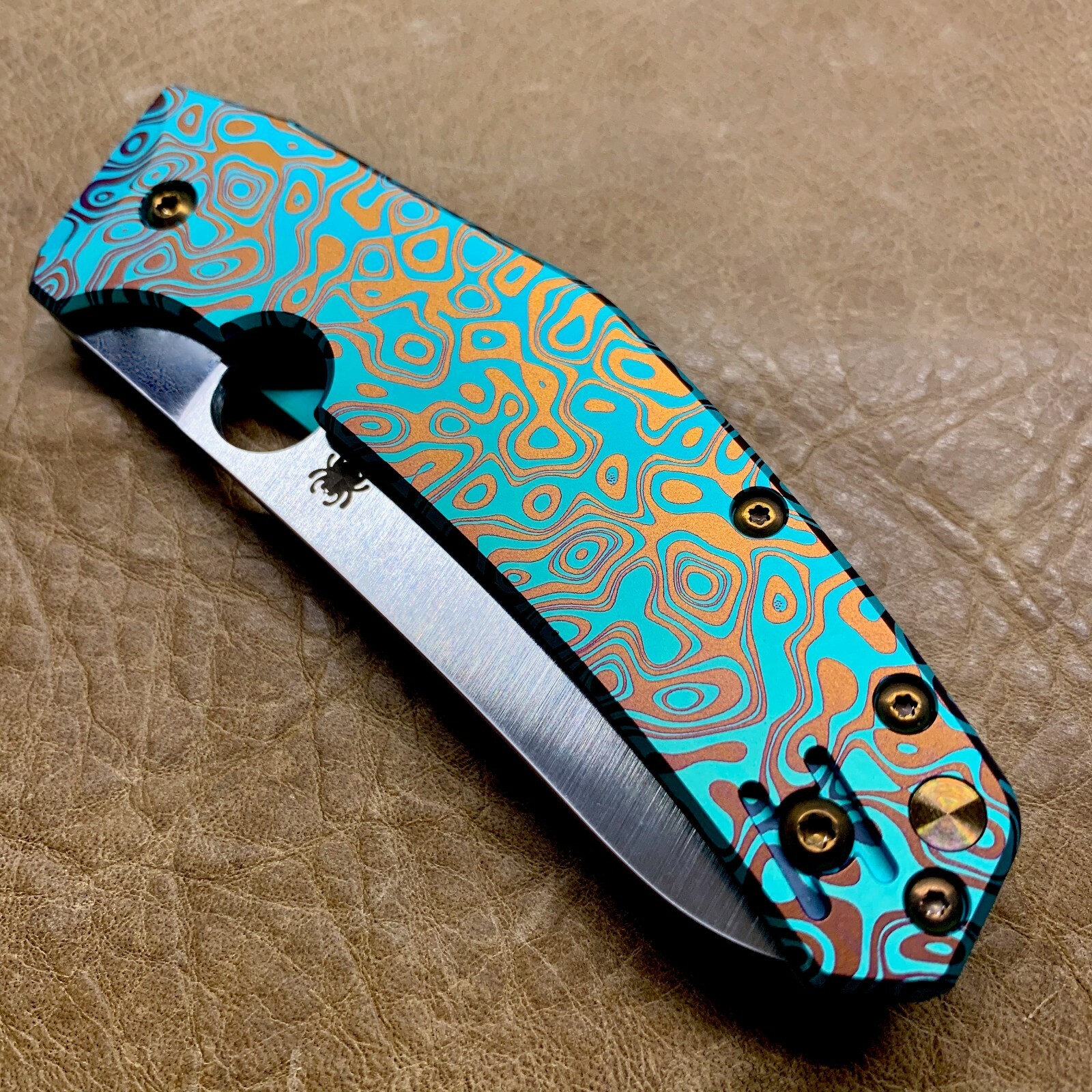 Spyderco C211TIP SpydieChef ~ Marcin Slysz Plain Edge Knife LC200N Steel 2 tone