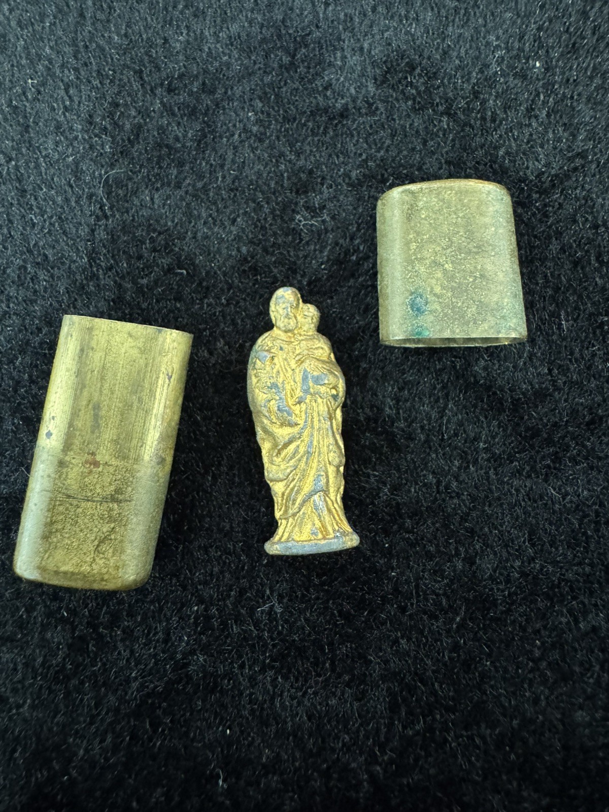 WW II 2 Soldiers Trench Devotional Christian Catholic Religious Pocket Shrine