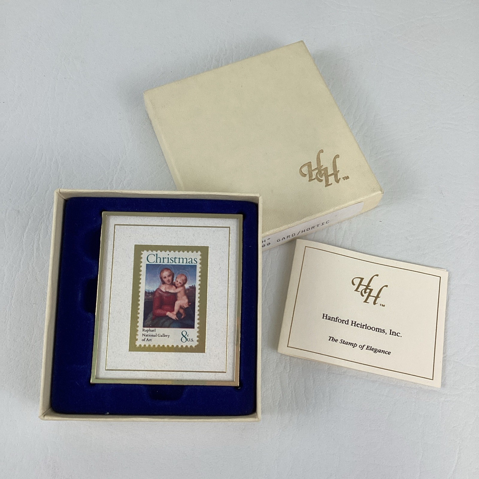 Hanford Heirlooms Framed Stamp Raphael Small Cowper Madonna Numbered Vintage 