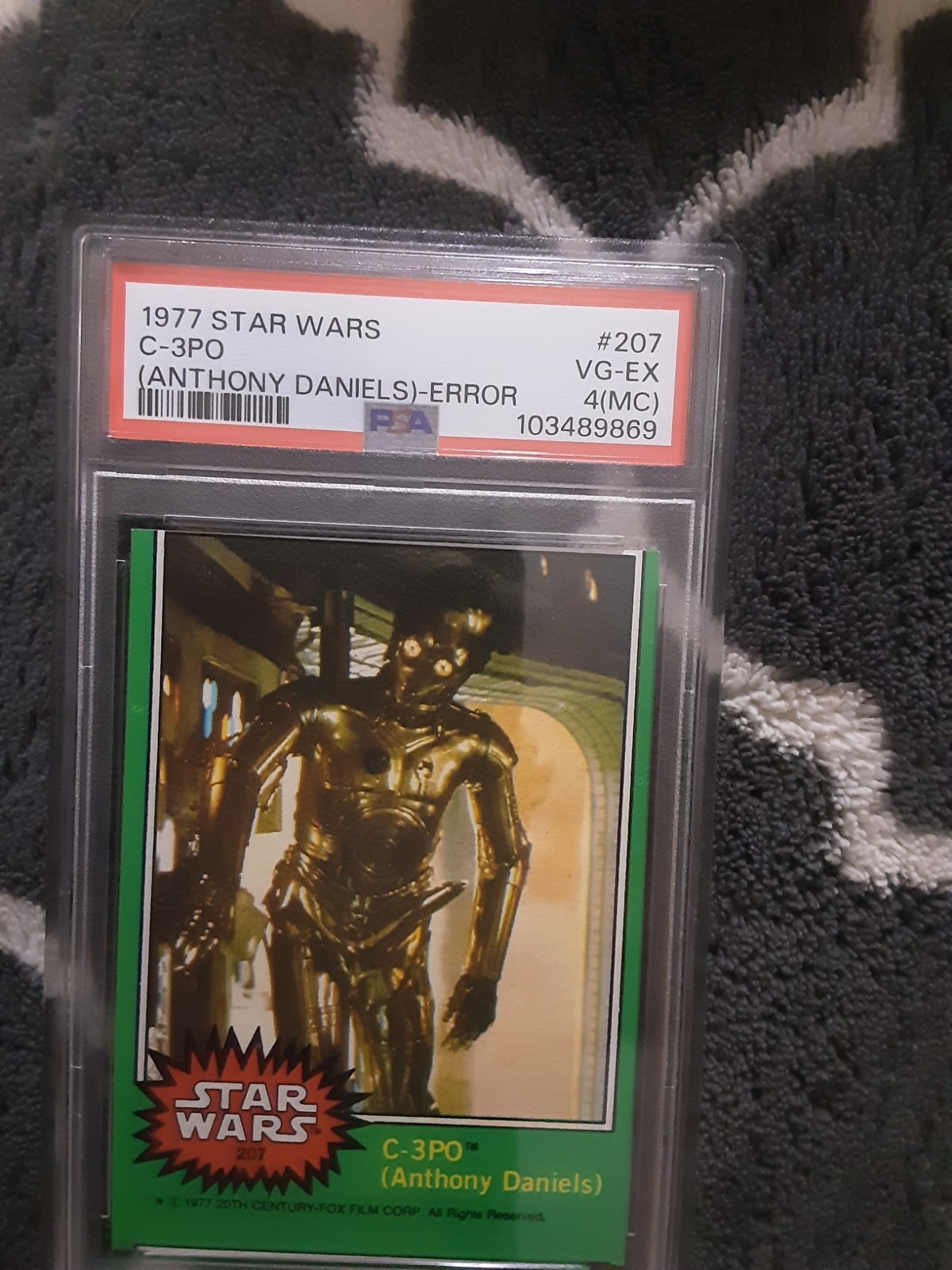 1977 Star Wars C-3PO (Anthony Daniels) Error #207 4 MC Goldenrod