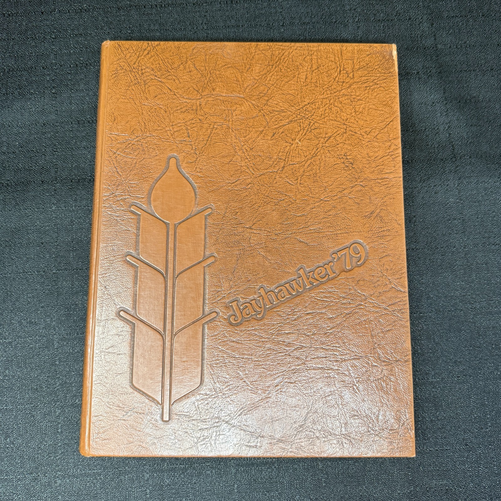 University of Kansas 1979 Jayhawker Yearbook Hardcover Collectible Leather Bound