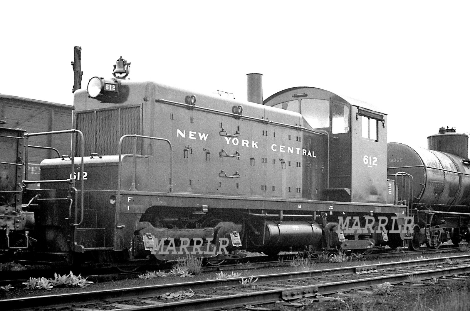 RR Photo-NEW YORK CENTRAL NYC 612 SW1 at Charlestown WV  7/3/1954