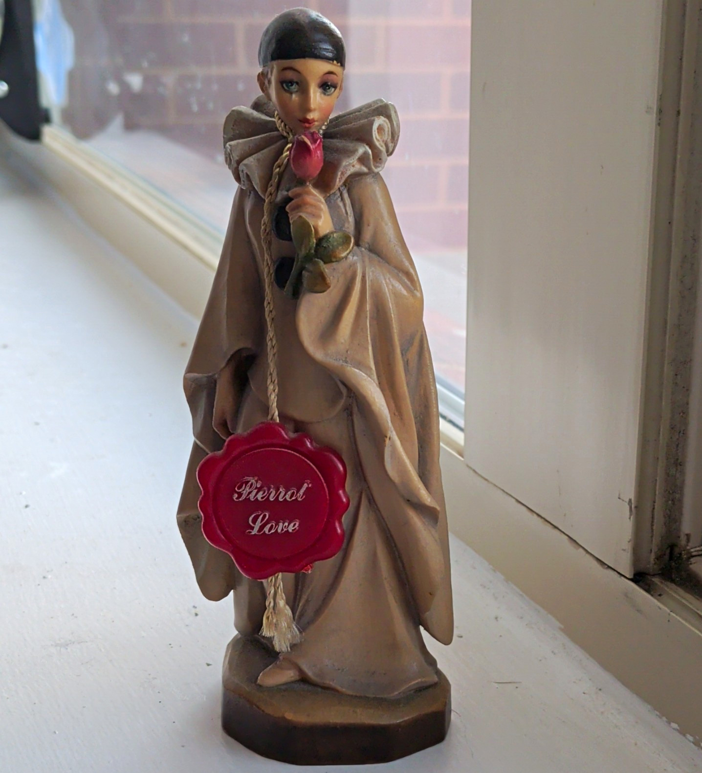 ANRI Mira Fujita Pierrot Love Remembered Wooden Figurine Hand Painted  429/2500