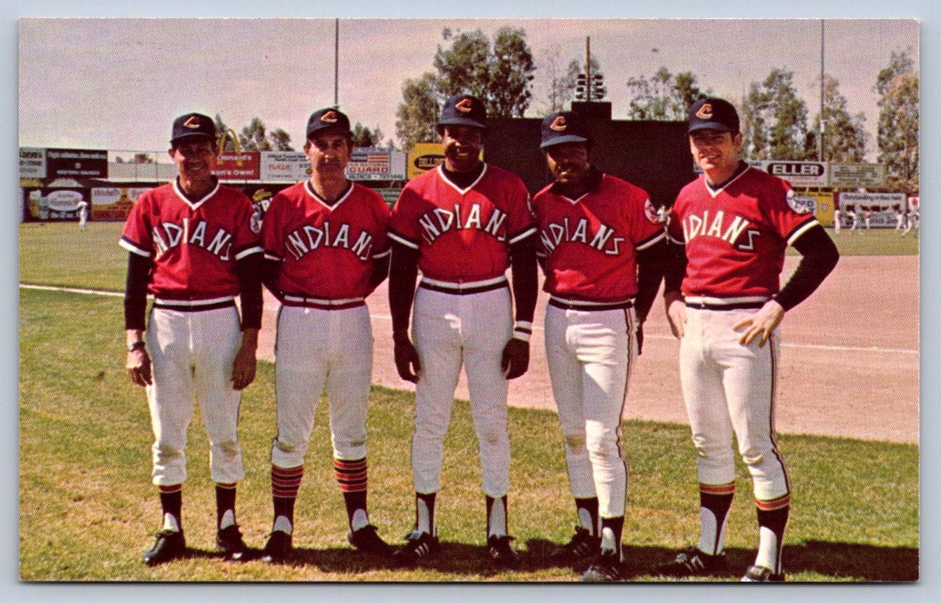 K63/ Cleveland Indians Ohio Postcard c1970s Baseball Player Coaching Staff 74