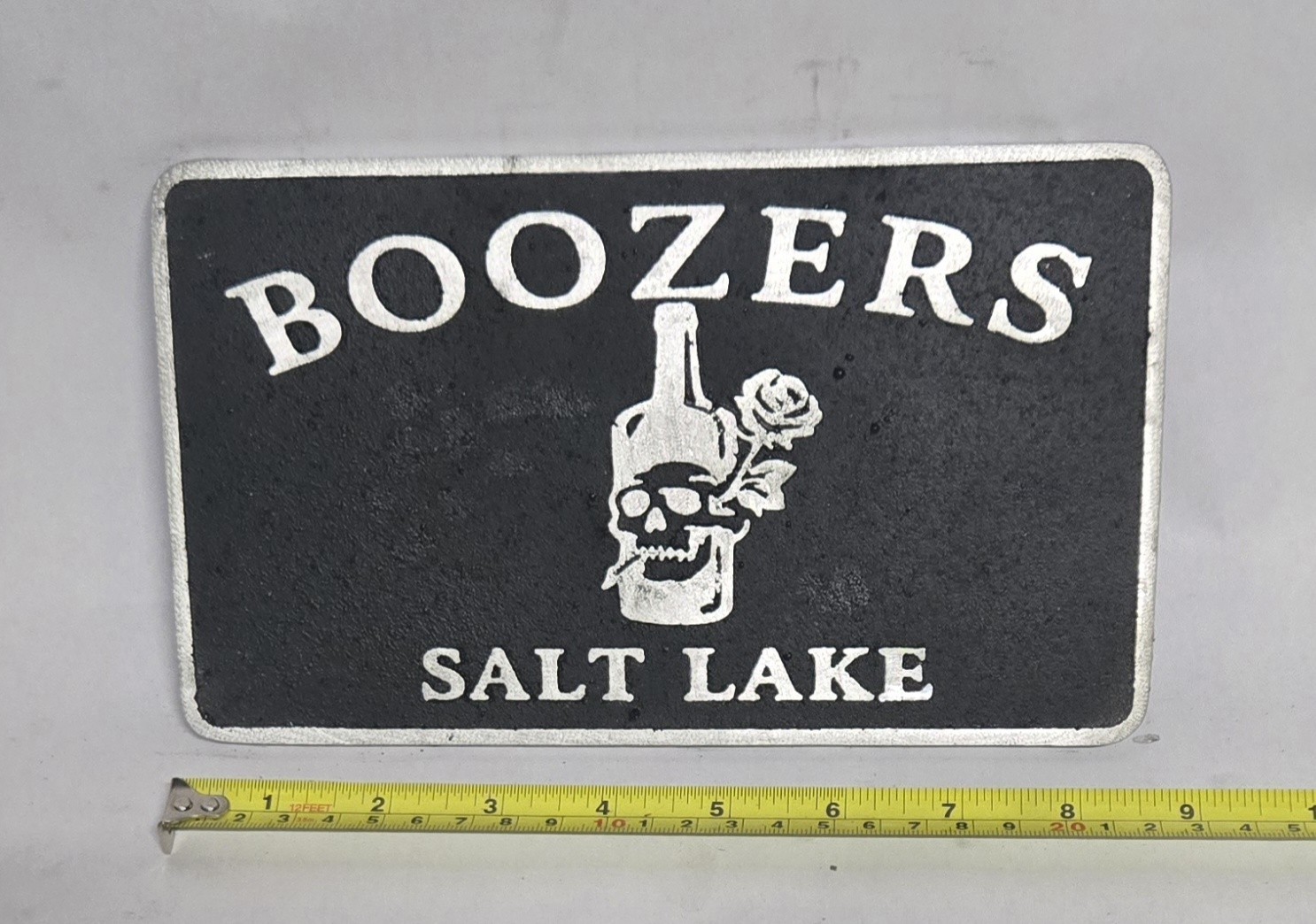Cast Aluminum  Boozers , Salt Lake Car Plaque