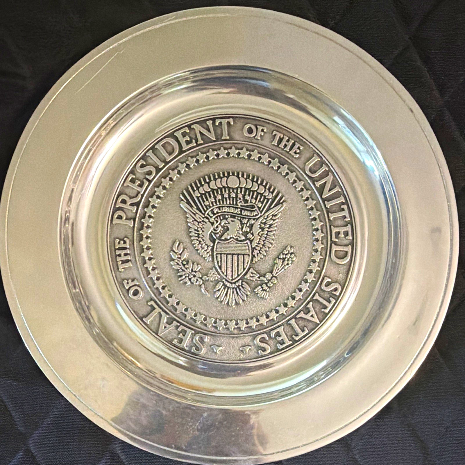 Genuine Rare RWP Pewter Plate, Seal of the President of the United States