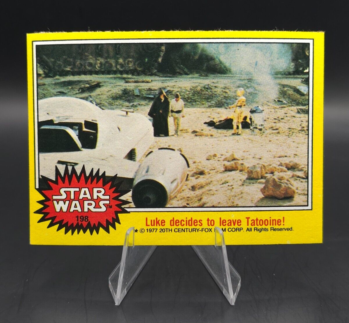 1977 Topps Star Wars #198 Luke Decides to Leave Tatooine Obi-Wan C3PO NM+