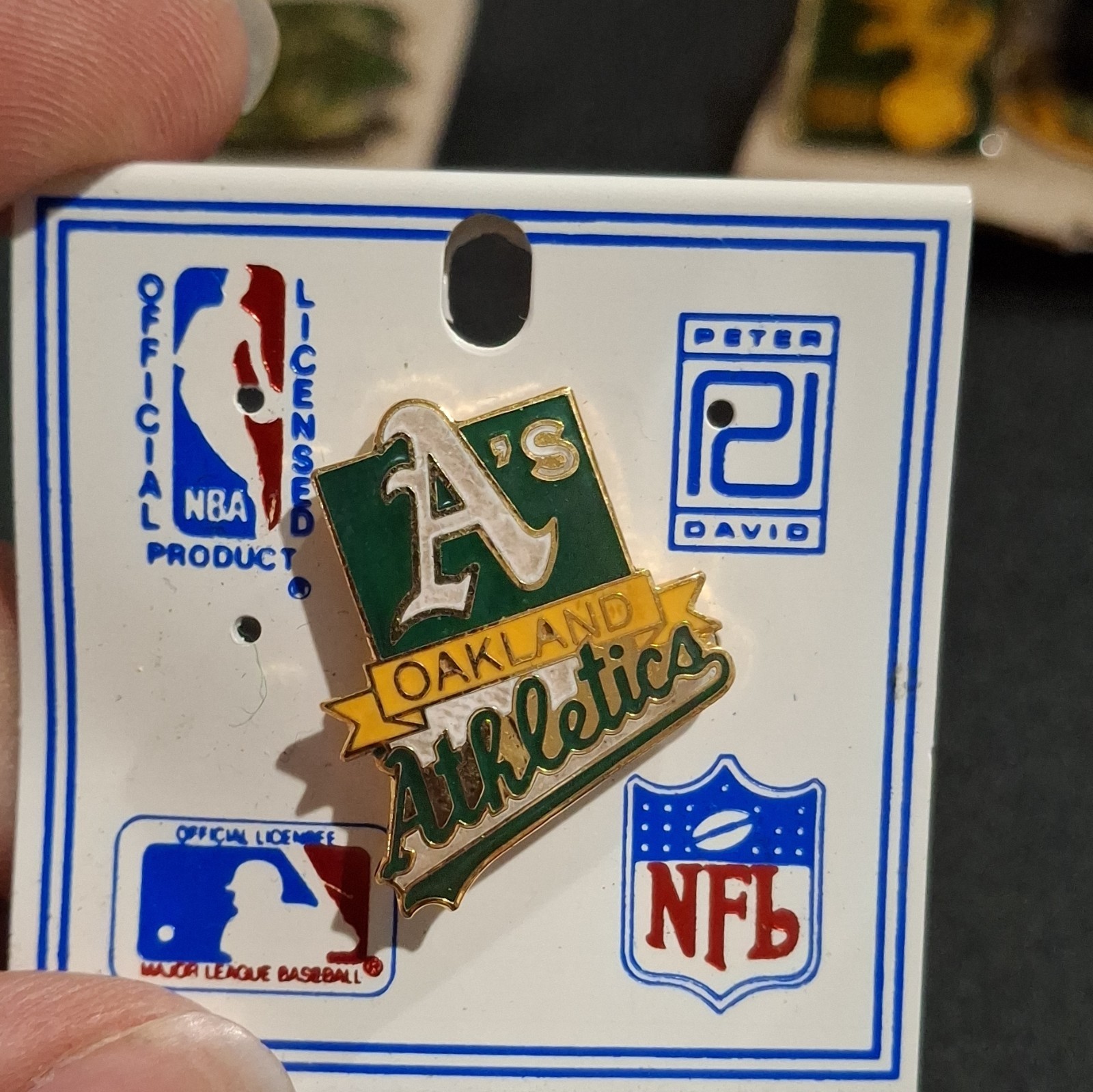 Oakland Athletics A\'s Licensed MLB Enamel Lapel Pin on Original Card Sport Theme