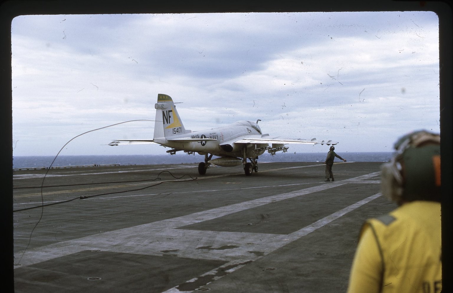 SL29 Slide 1971 A-6 Intruder VA-115 154171 US Navy Aircraft Carrier 712a