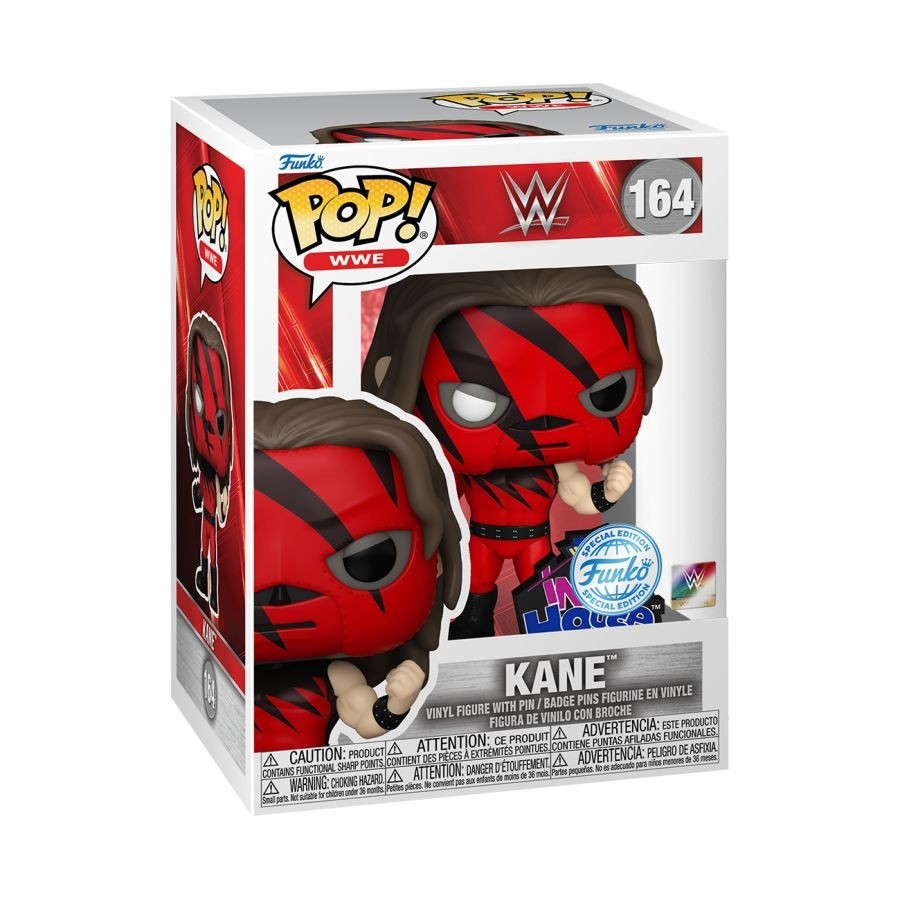 Funko Pop WWE Kane #164 with Pin Fanatics Exclusive Vinyl Figure NEW Sealed