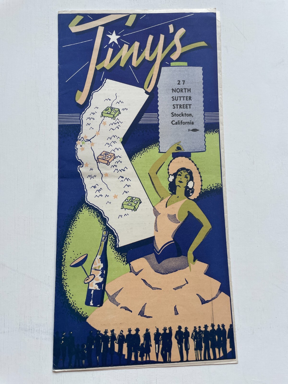 1941 Tiny\'s Restaurant Stockton, CA Menu