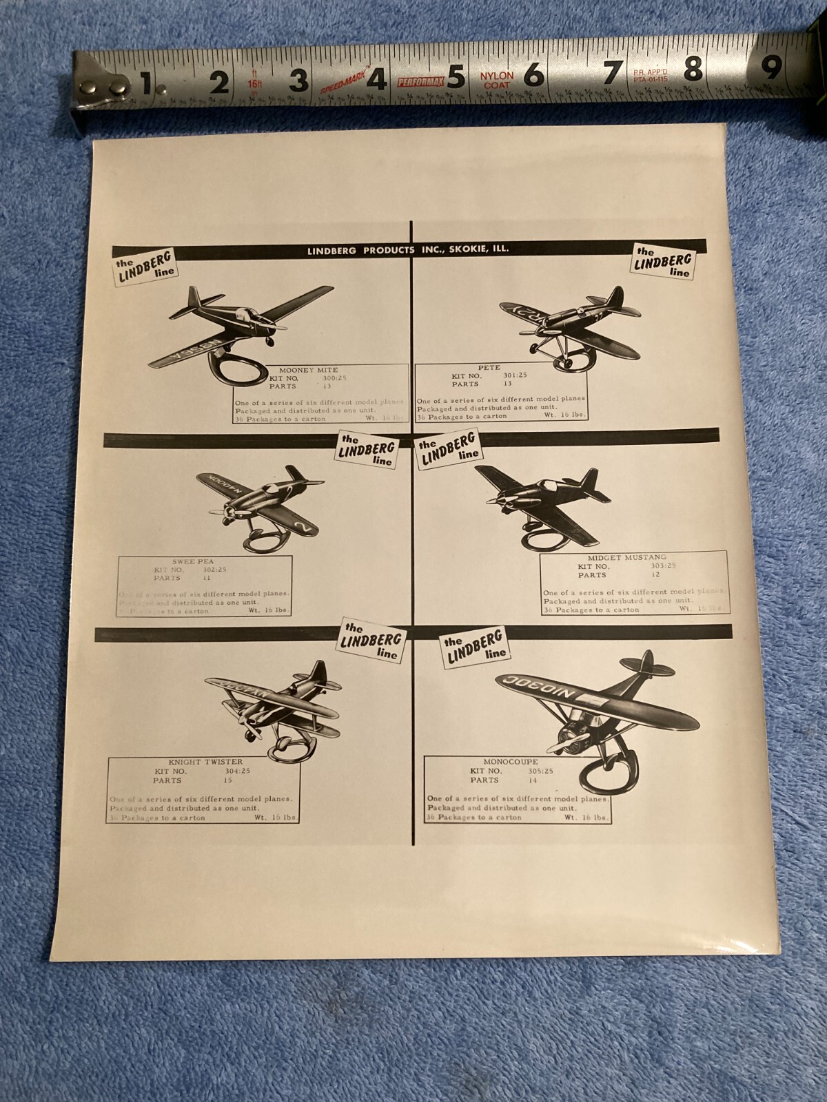 VINTAGE LINDBERG MOONEY MITE MIDGET MUSTANG PETE PLANES MODEL B & W PHOTOGRAPH