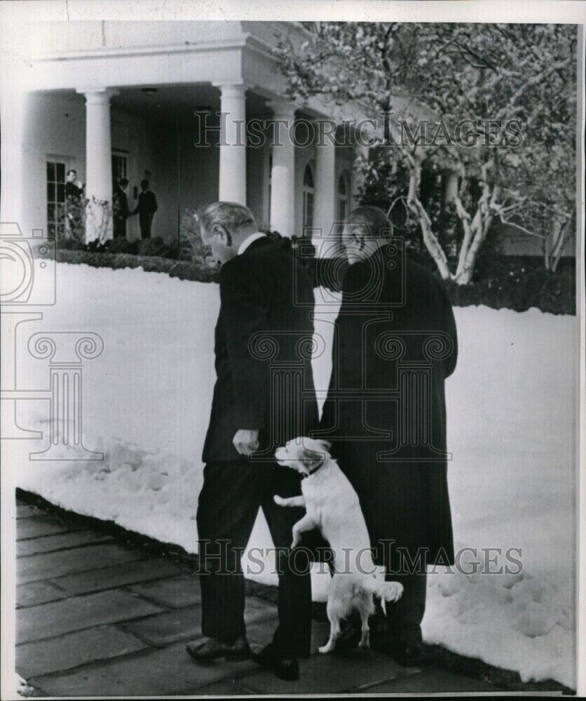 1967 President Johnson And Ambassador W Averell Harriman 9X7 Wirephoto