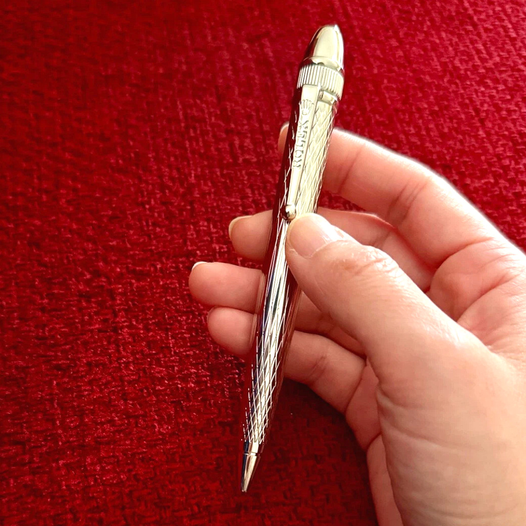 ROLEX Vintage-Style Palladium-Finish Ballpoint Pen, New Boxed, Exclusive Ad Gift