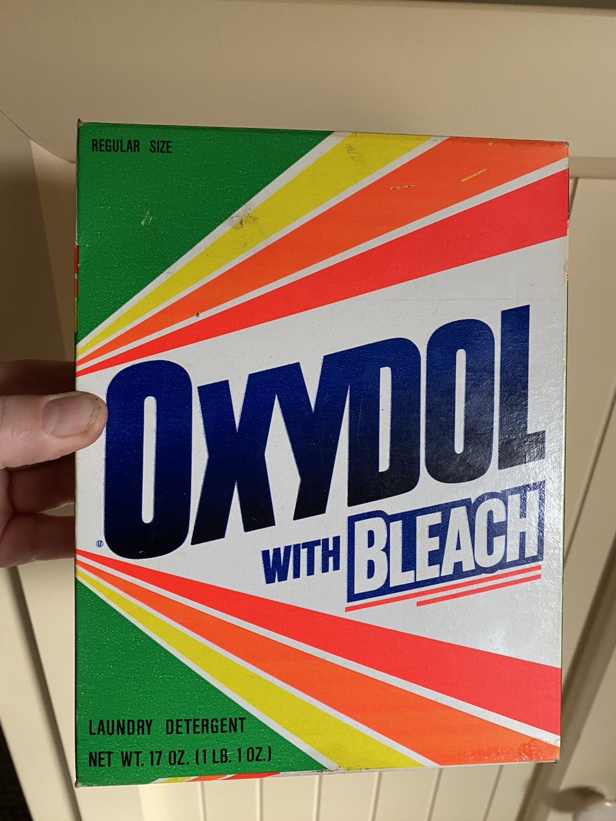 VTG 1980s Oxydol Powder Laundry Detergent SUNBURST LOGO 17 Oz New Unopened