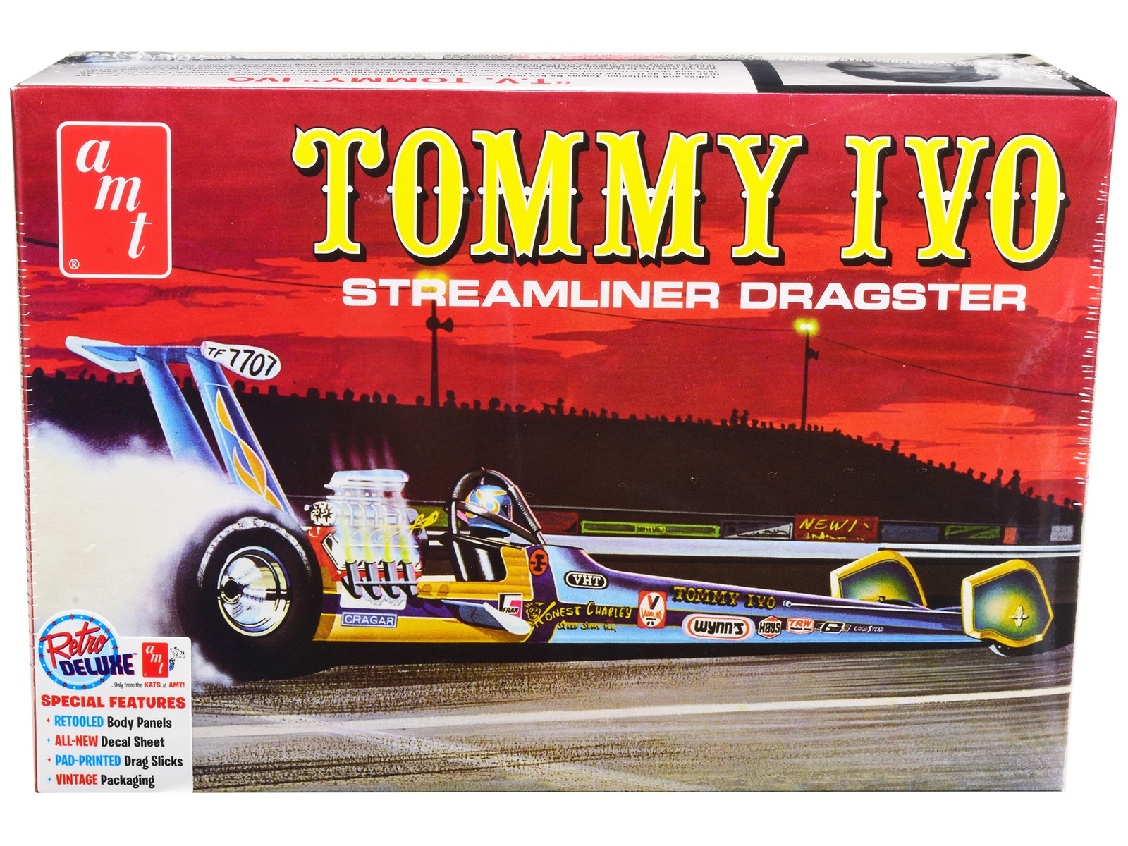 Skill 2 Model Kit Tommy Ivo Streamliner Dragster 1/25 Skill 2 Model Kit Tommy Ivo Streamliner Dragster 1/25