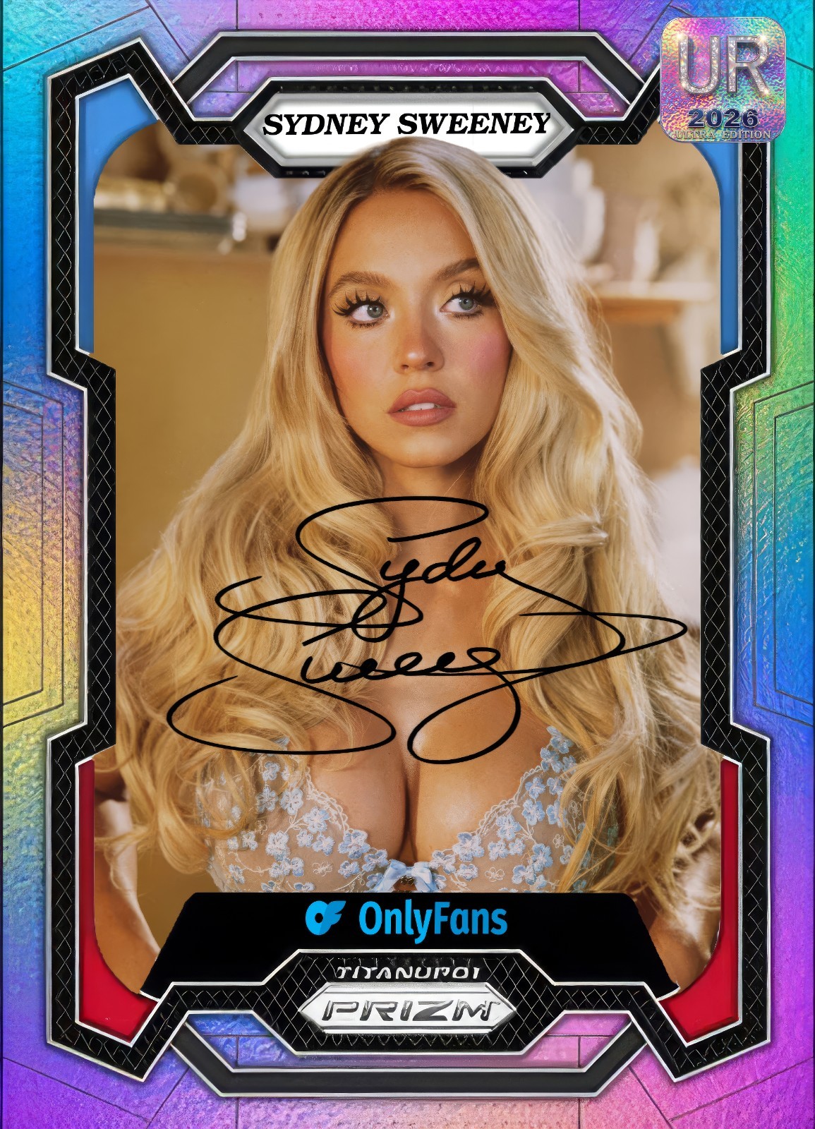 SYDNEY SWEENEY PORNSTAR TRADING CARD ADULT RARE SPECIAL EDITION  PINUP RC  RARE