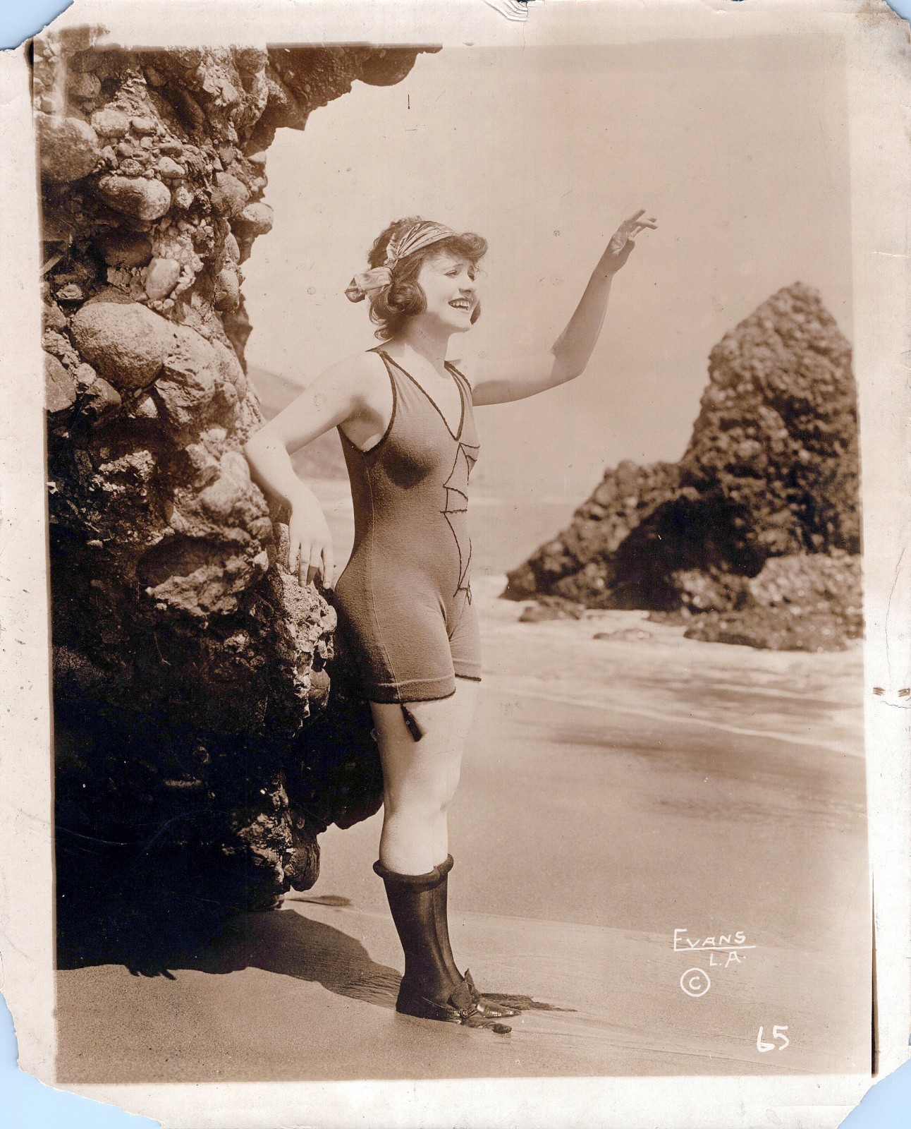 Mack Sennett Bathing Beauty (1915) ❤ Vintage Cheesecake Portrait Photo 959K