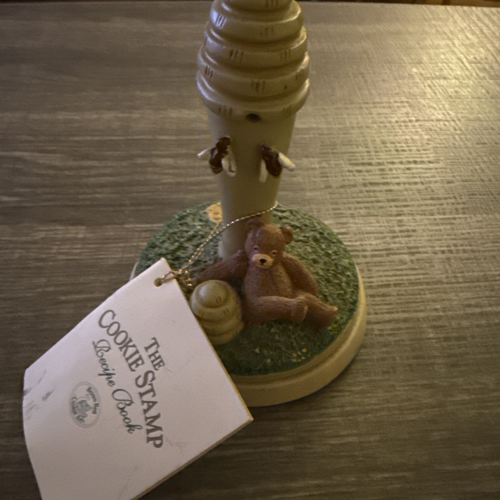 Vintage Brown Bag Cookie Art Stamp Press BEEHIVE BEAR #1 1995