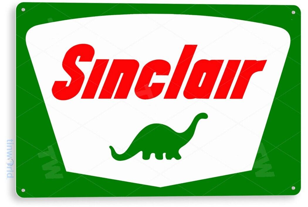 Sinclair Dino Gas Oil Sign, Station, Garage, Auto Shop, Retro Tin Sign A610