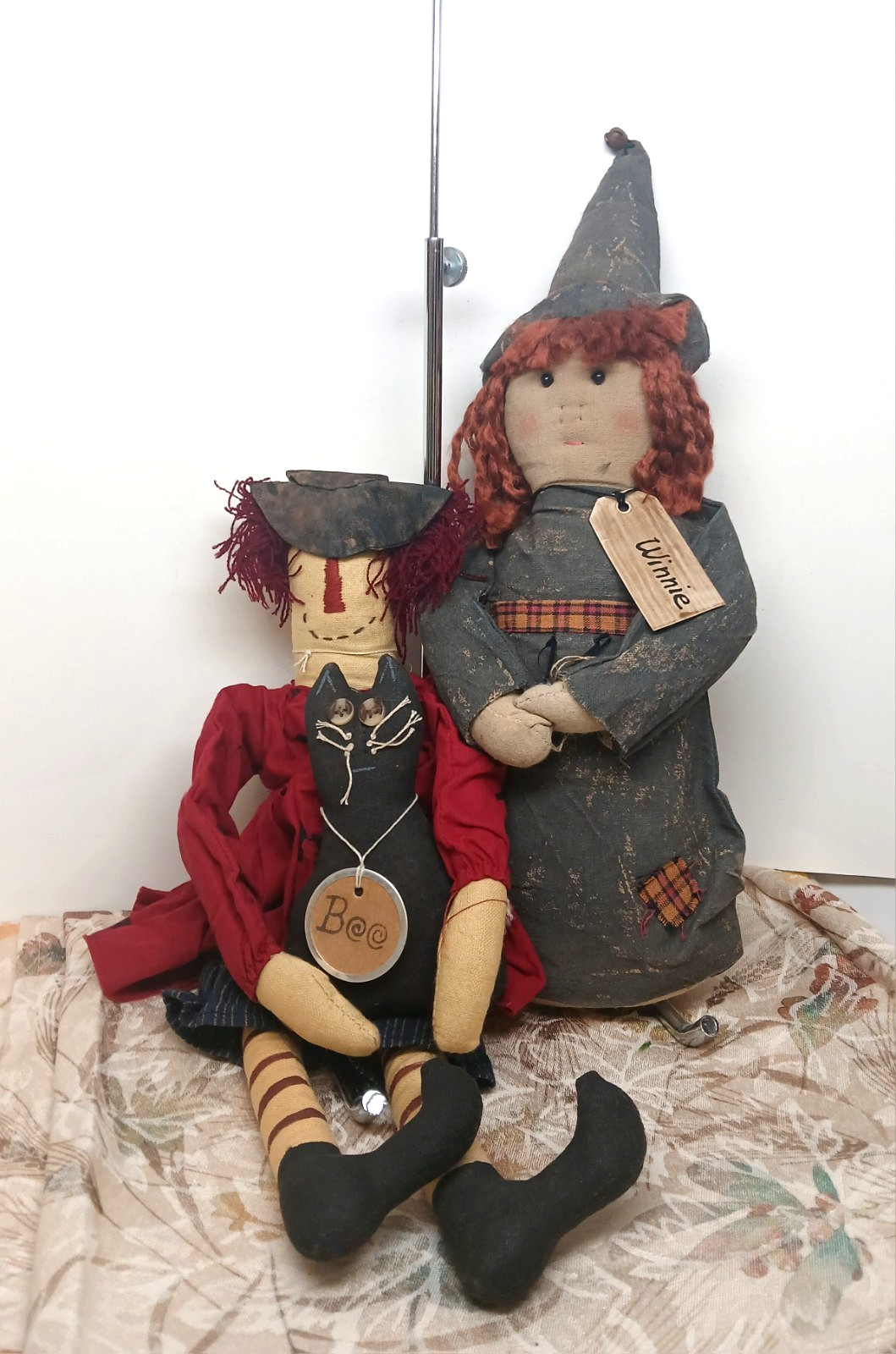 Pearson's Simply Primitive Halloween 2 Sister Witches / Whimsical / Folk Art