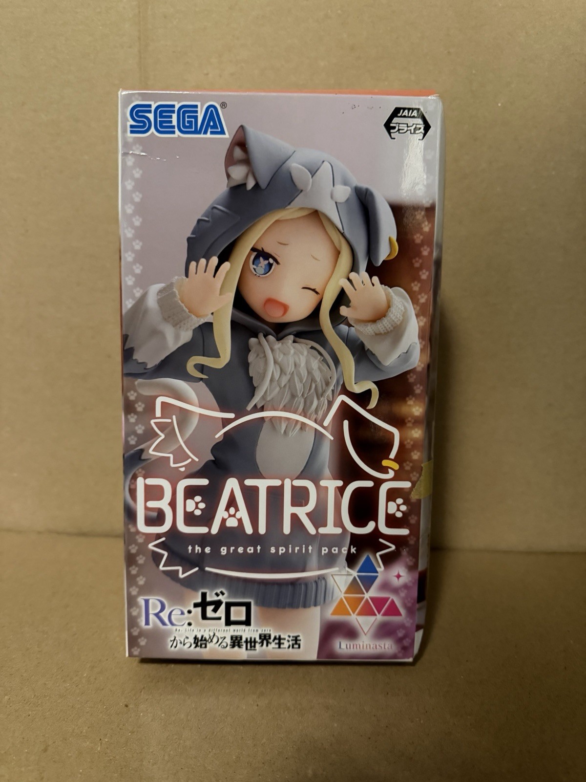 Re:Zero Beatrice Luminasta Figure The Great Spirit Pack SEGA Japan Anime