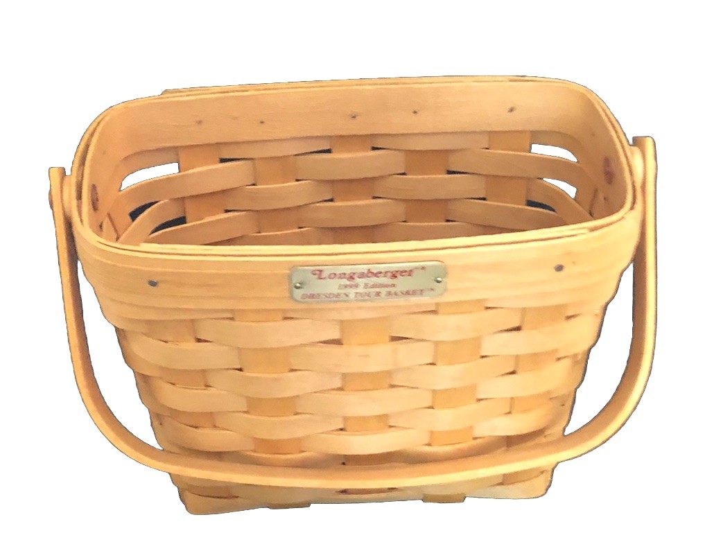 5 Signatures By Longabergers Vintage 1999 Dresden Tour Basket Swing Handle