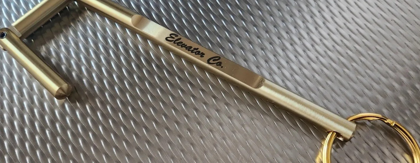 Elevator Door Key Solid Brass Custom, Double Drop Leg Key, See Description. Elevator Door Key Solid Brass Custom, Double Drop Leg Key, See Description.