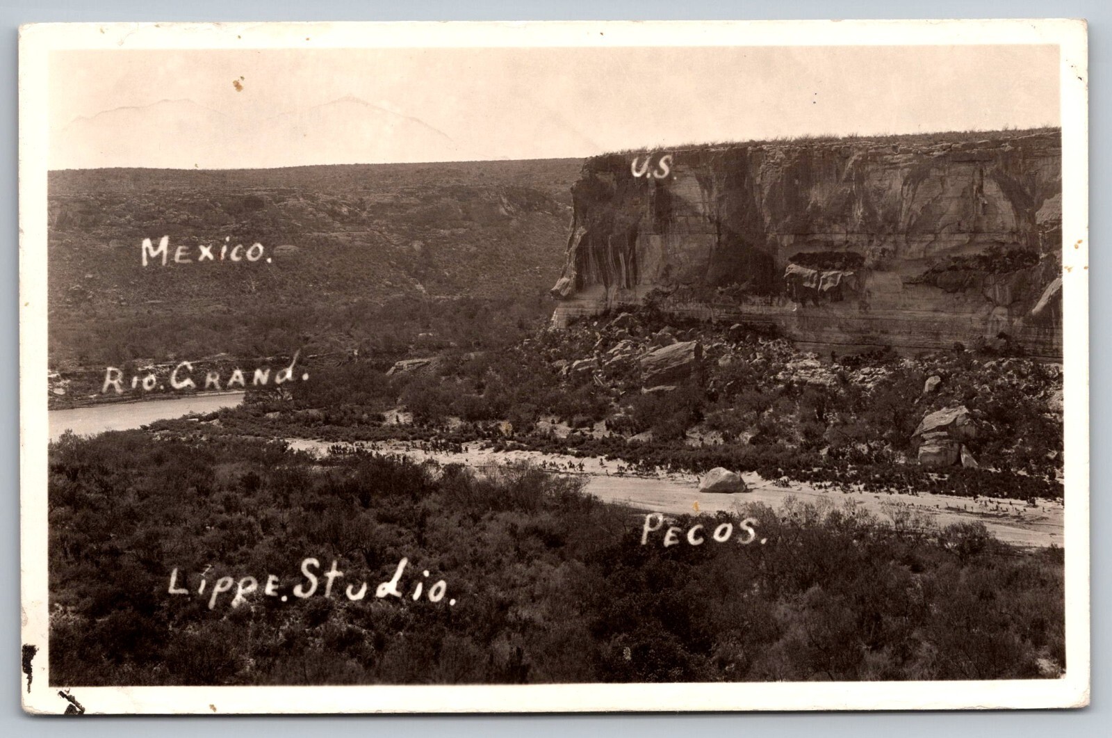 Rio Grand, Pecos, Mexico, Real Photo Postcard. RPPC. Lippe Studio Rio Grand, Pecos, Mexico, Real Photo Postcard. RPPC. Lippe Studio