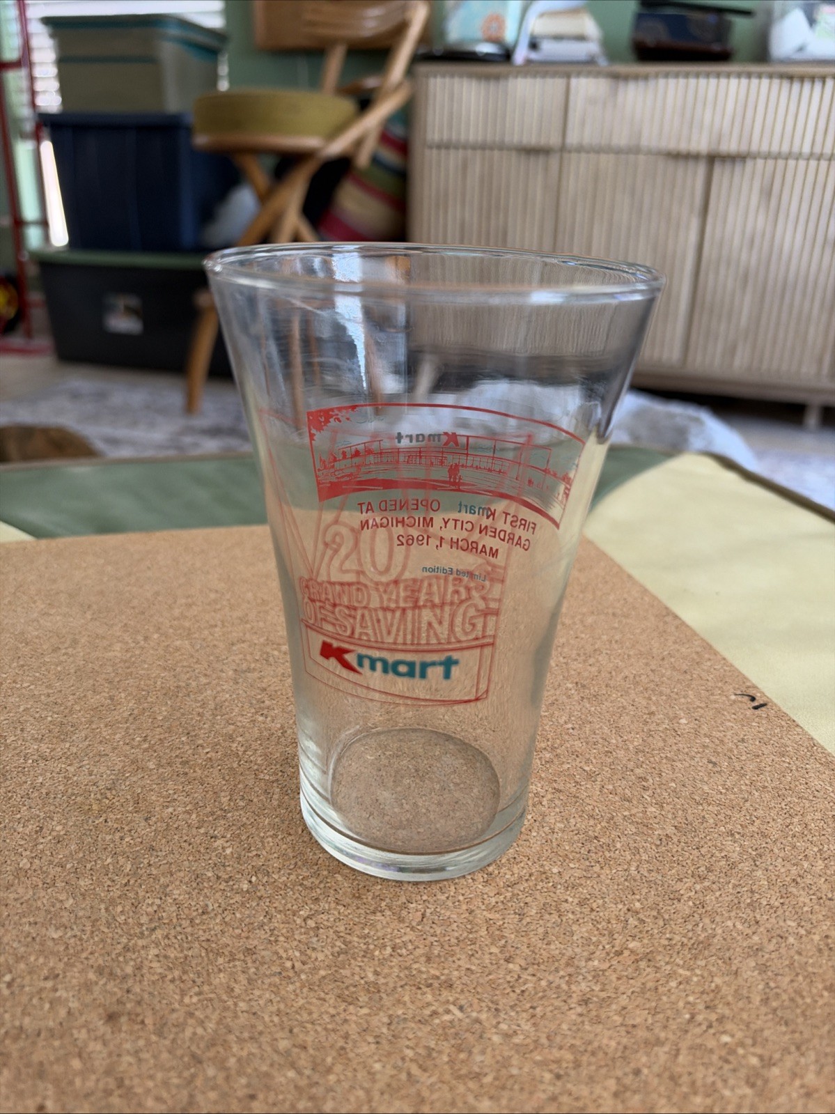 Vintage K-Mart Glass 20 Years Of Savings 1962-1982 Limited Edition