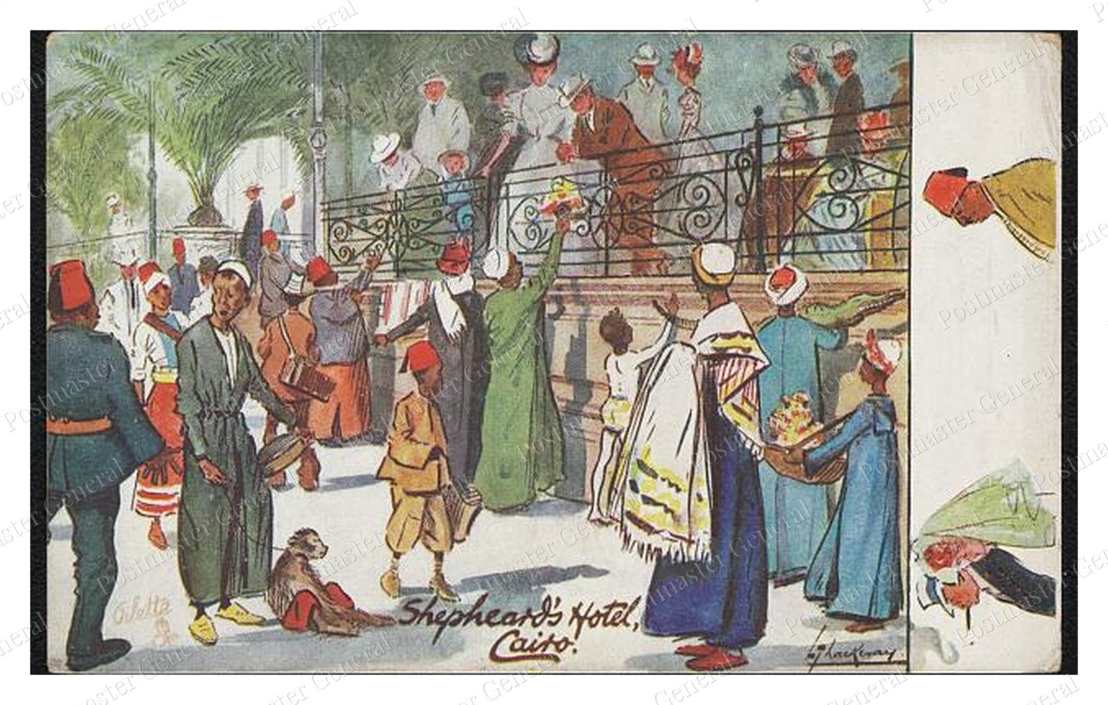 Cairo Shepheard's Hotel Standard Postcard COPY RPPC