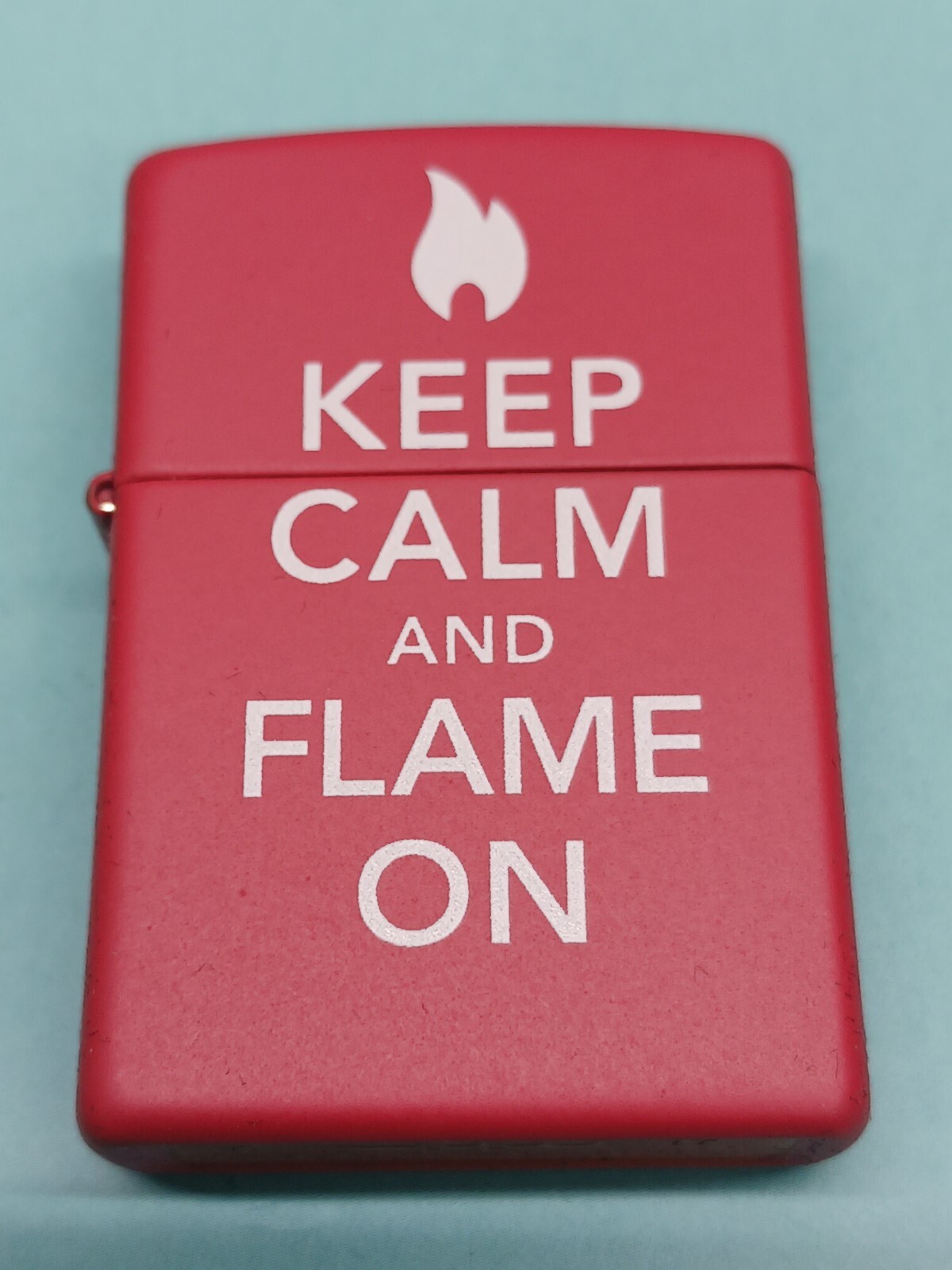 Zippo 28671 Keep Calm and Flame On Red Matte