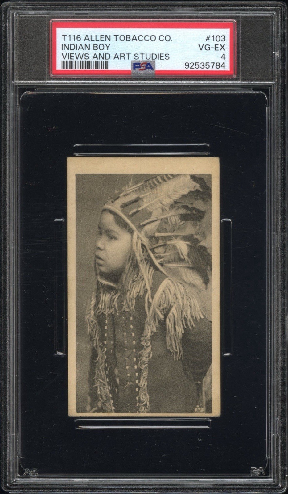 1903 T116 Allen Tobacco Telonette Cigars #103 (PSA 4 VGEX) Indian Boy