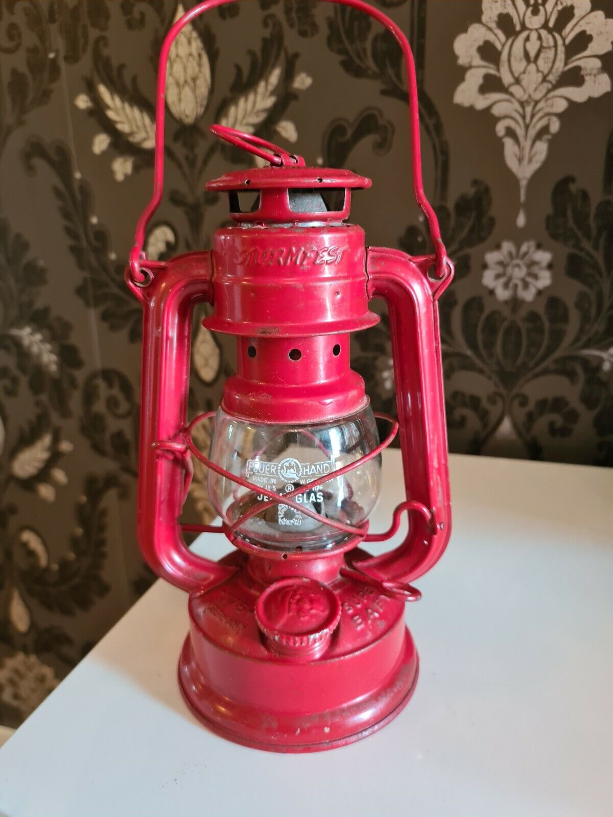 Feuerhand 175 Super baby Lantern Vintage Rare Red Color GERMANY original 