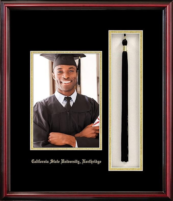 Campus Images NCAA unisex 5x7 Portrait with Tassel Box Petite Cherry Georgia Sta