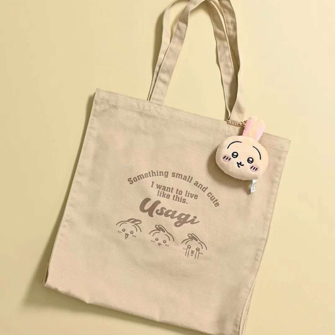 Chiikawa Tote Bag Eco Bag Japan Manga Kawaii Canvas Shoulder Bag USAGI Chiikawa Tote Bag Eco Bag Japan Manga Kawaii Canvas Shoulder Bag USAGI