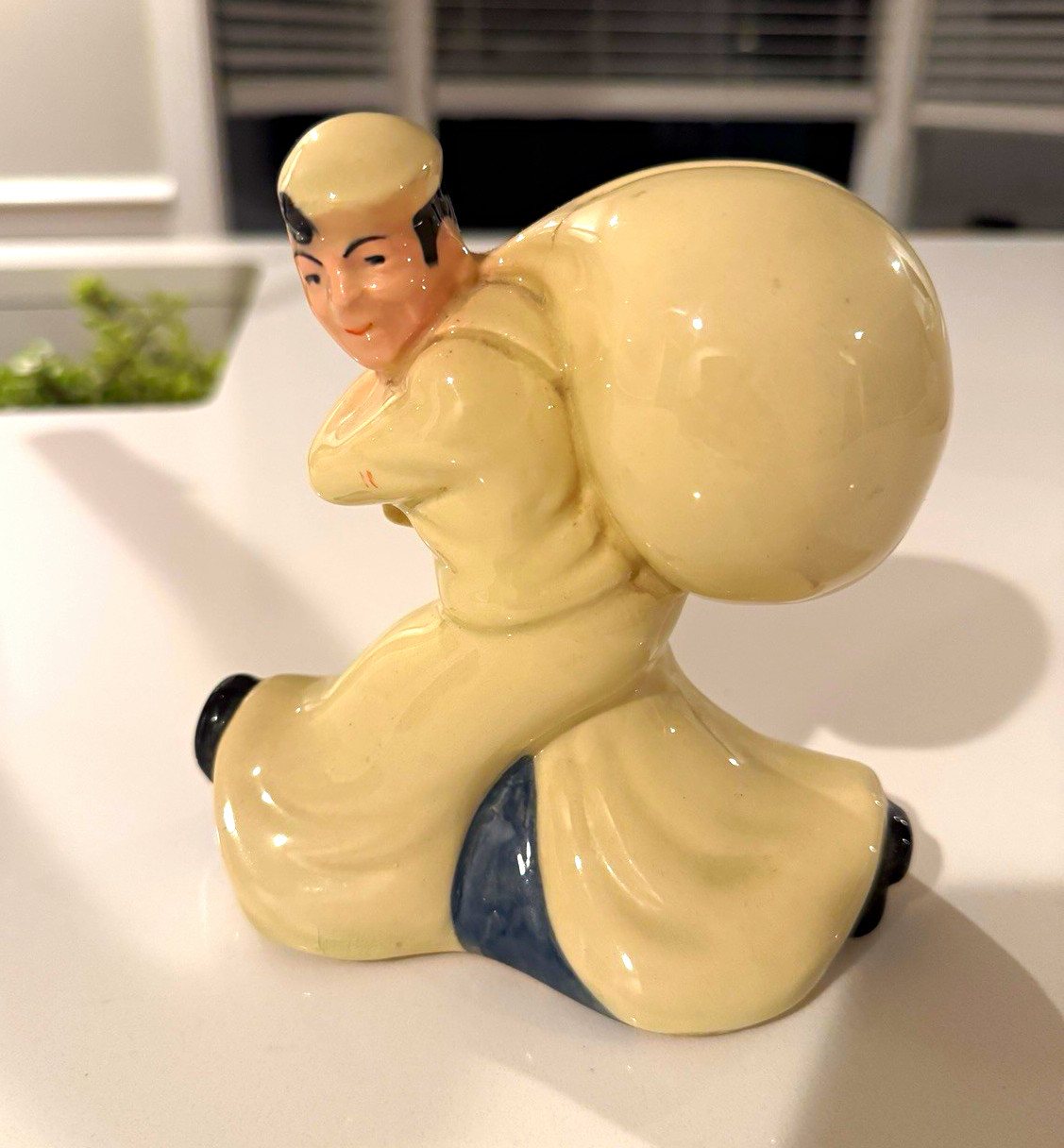 Vintage Seamen’s Bank for Savings Ceramic Sailor Coin Bank Collectible