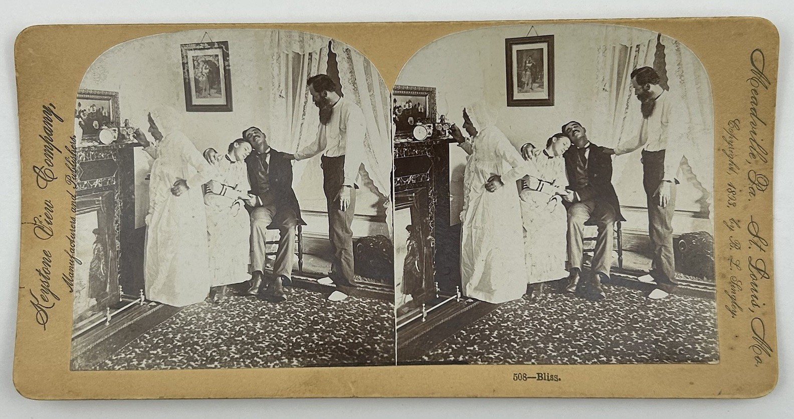 Antique 1893 Stereoview Card 508 Bliss Keystone View Co Victorian Photo      L-6