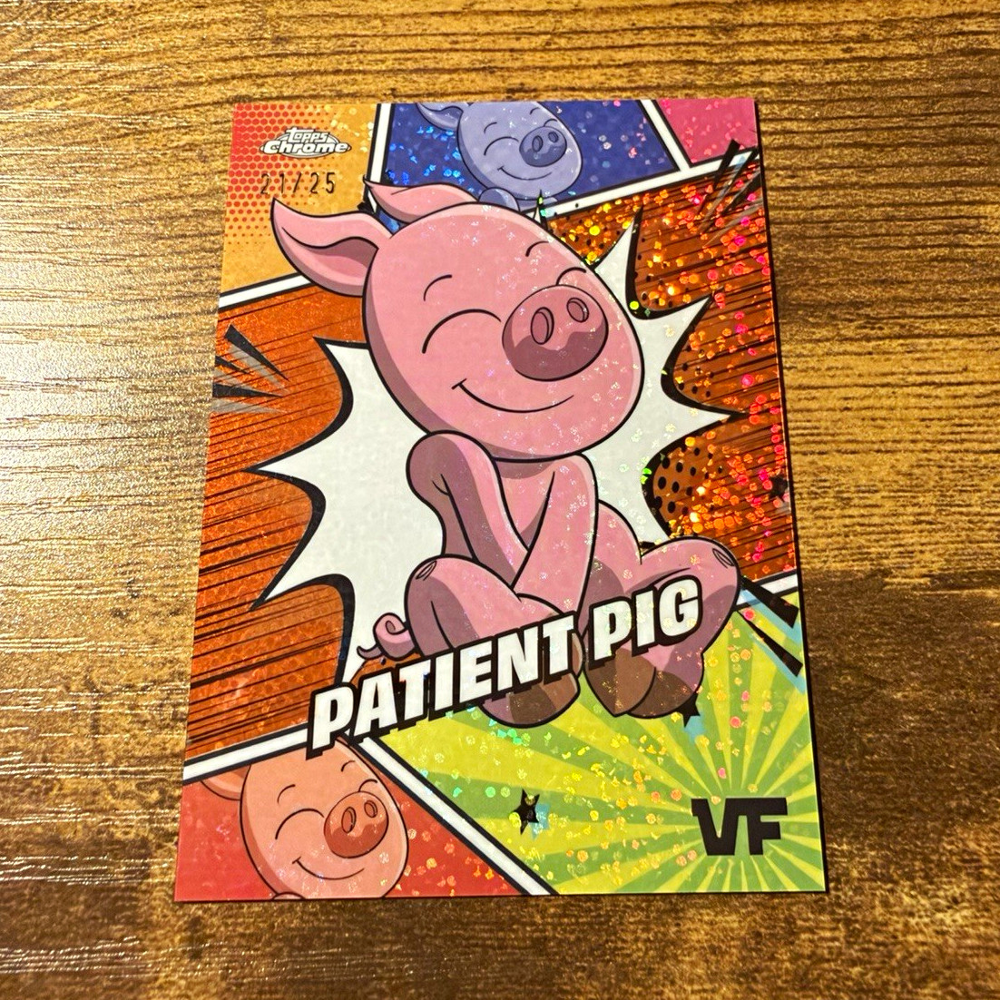 Topps Chrome VeeFriends 2025 Patient Pig Manga Speckle 21/25