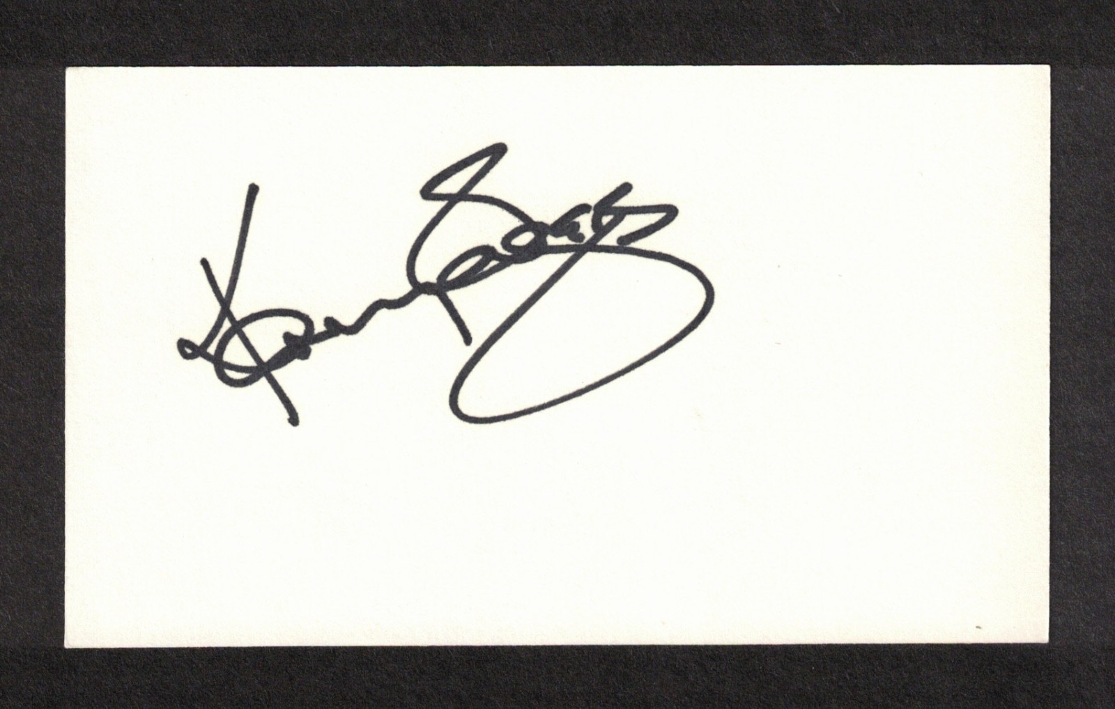 Kenny Rogers American Singer Original Signed Autograph 3x5 Index Card