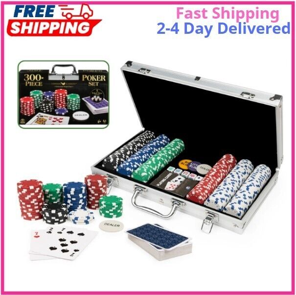 Cardinal Classics 300 PCS Poker Set Chip Set Chips Professional Casino Kit Dice