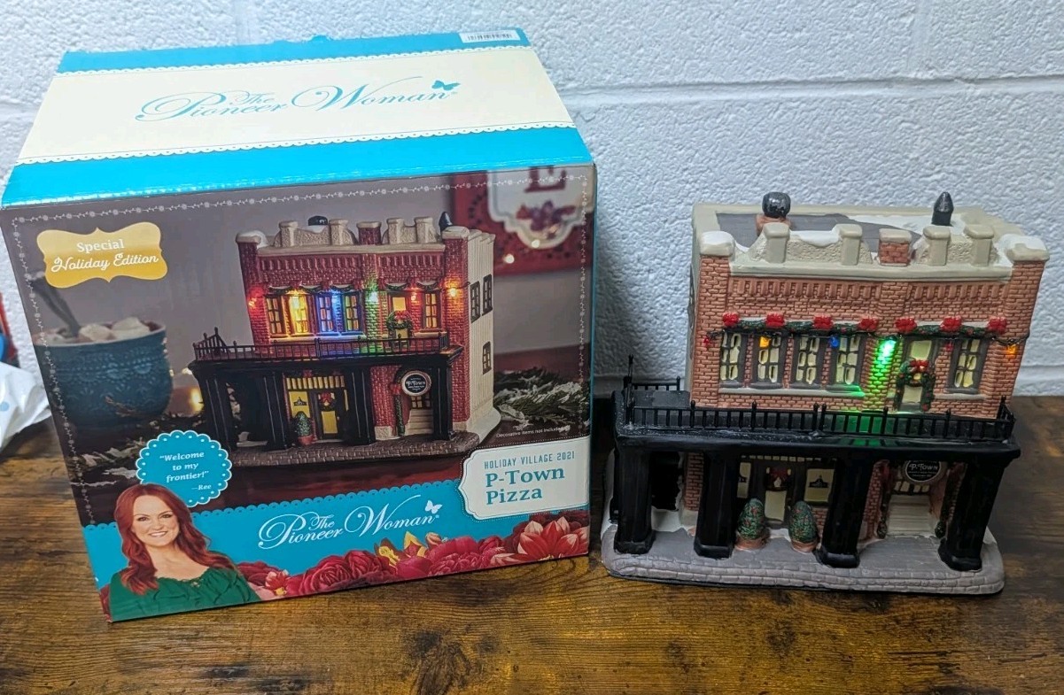 The Pioneer Woman P-Town Pizza Christmas Village By Ree Drummond Special Holiday