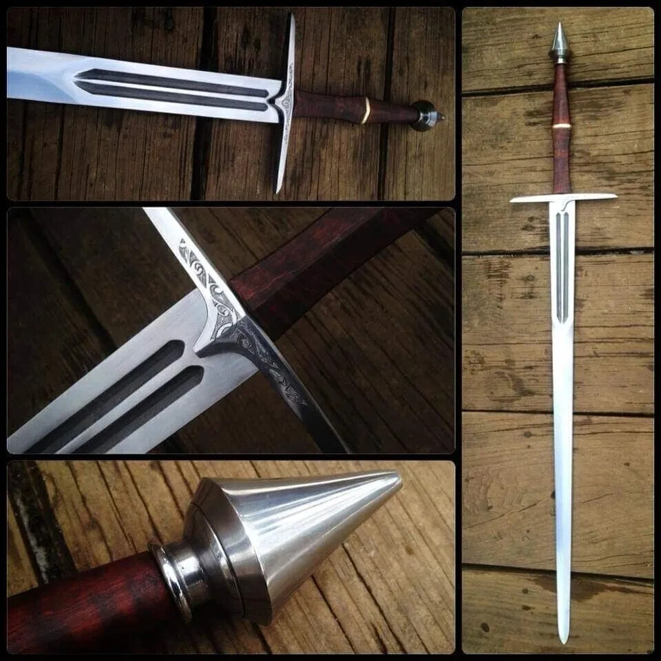 Hand Forged Steel Viking Sword, Battle Ready / Sharp Medieval Sword With Sheath.